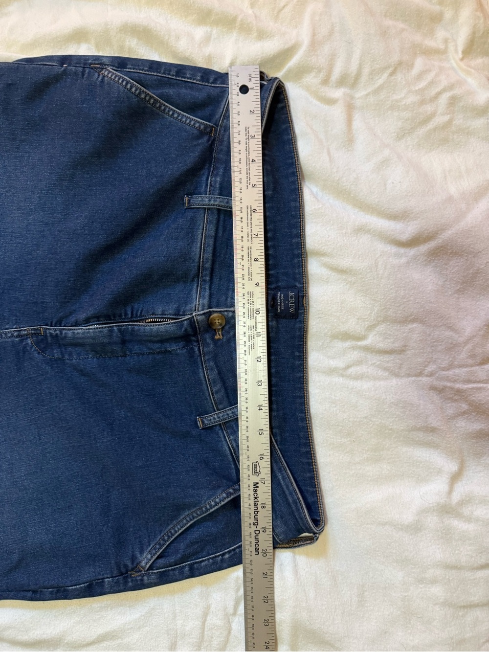 J.Crew Size 35 Dark Wash High Rise Straight Leg Stretch Jeans - Picture 5 of 11